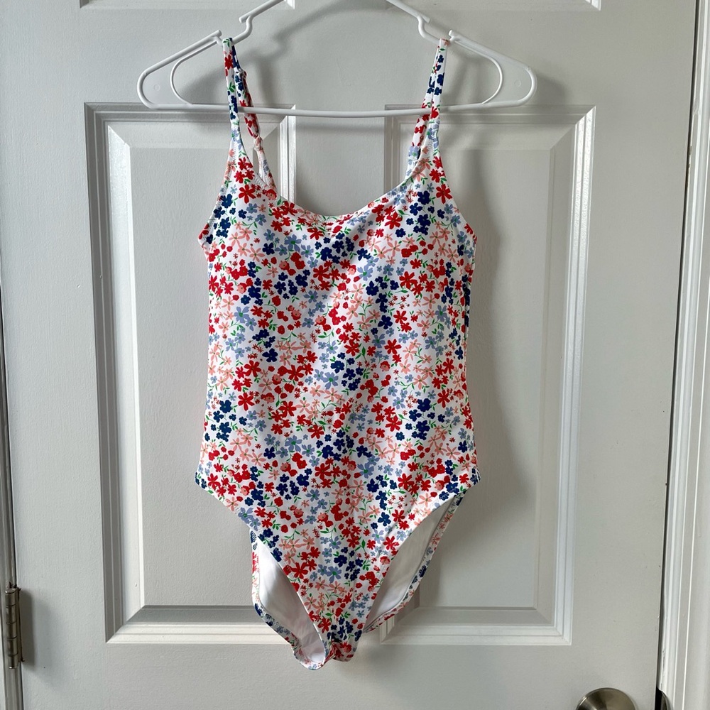 Old Navy One-Piece Swimsuit Red Ditsy